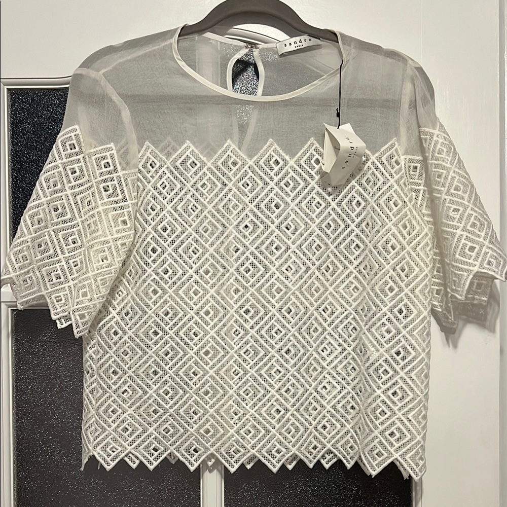 Elegant White Lace Top